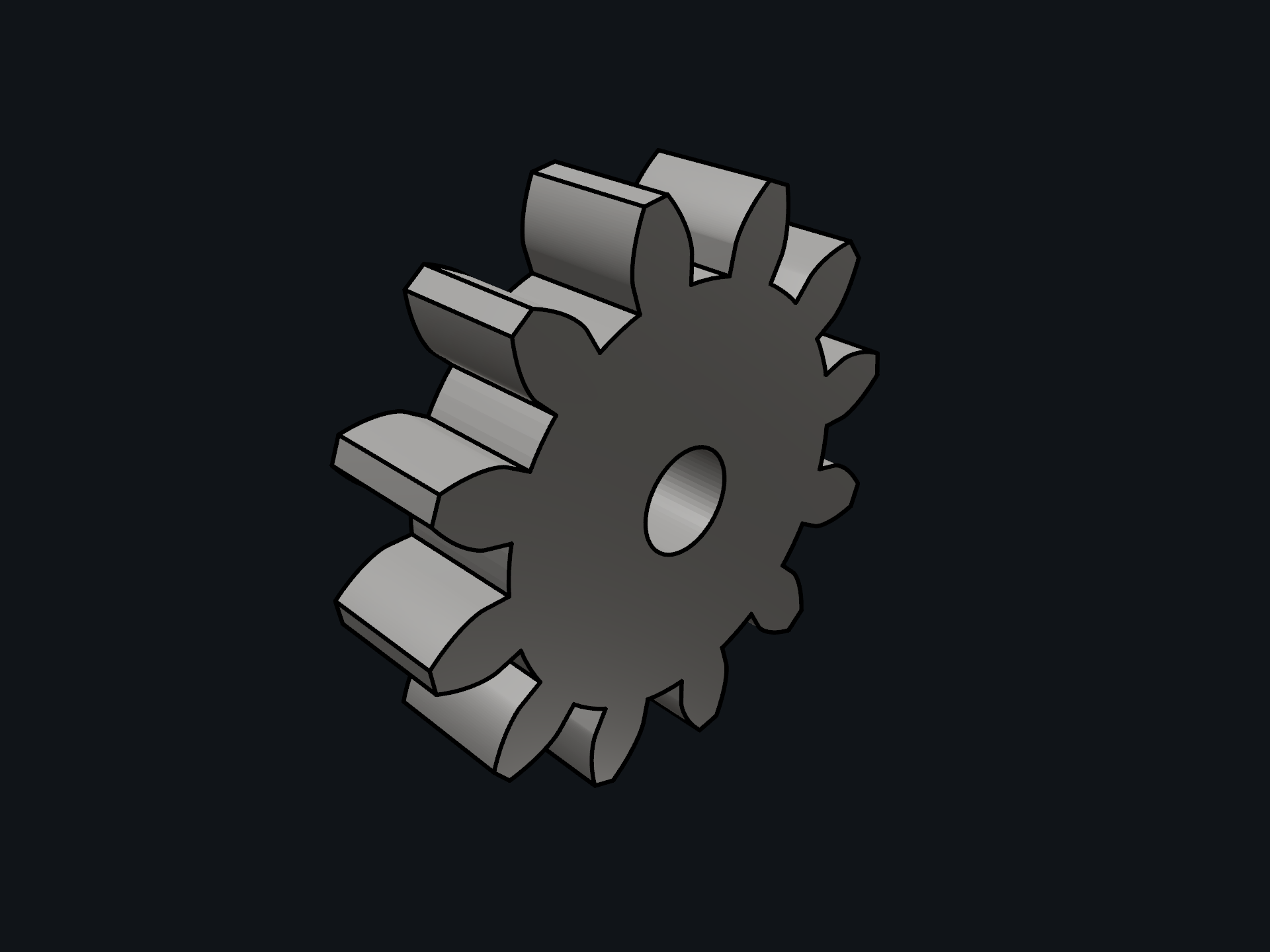 PBR spur gear rendered to WebP by nanoraster